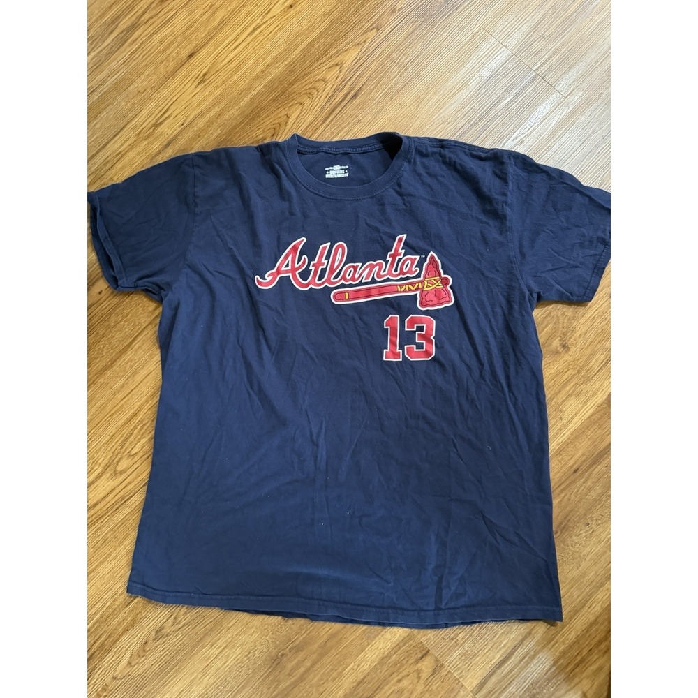 MLB‎ Genuine Merchandise 2XL Blue Ronald Acuna Jr Atlanta Braves Tee Shirt